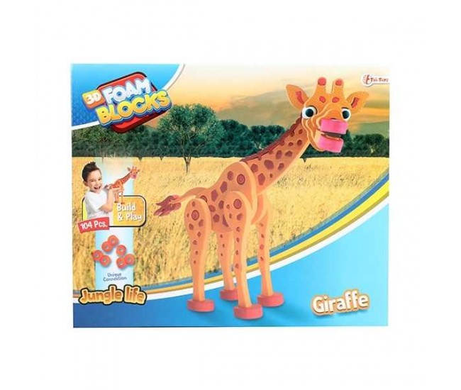 Puzzle 3D Spuma Girafa 104 piese Toi-Toys TT43547A