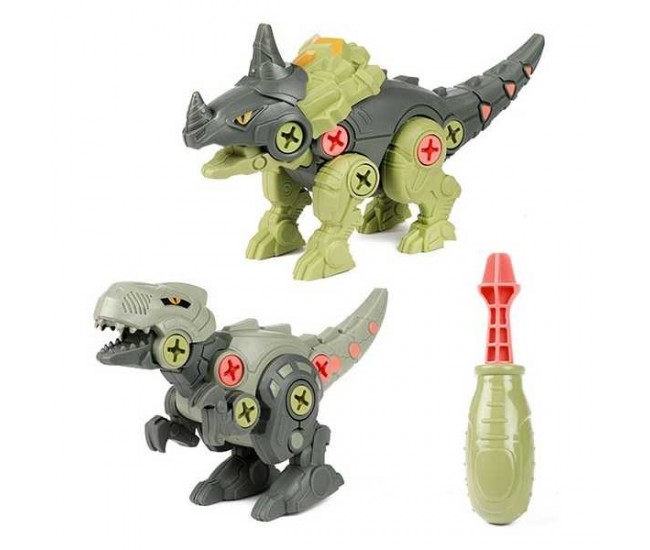 Set 2 Dinozauri Demontabili cu Surubelnita Inclusa Toi-Toys TT43965Z