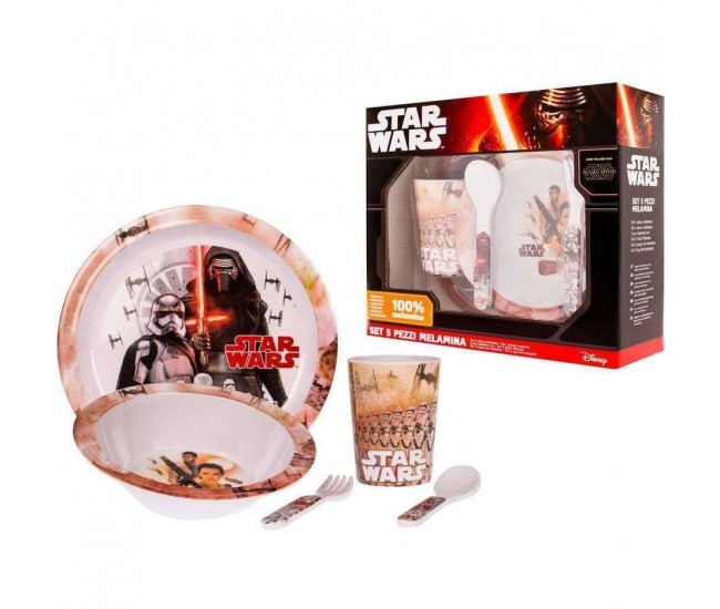 Set pentru masa melamina 5 piese Star Wars Lulabi 8340300