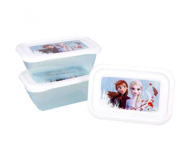 Set 3 recipiente hrana cu capac Frozen SunCity STF11101