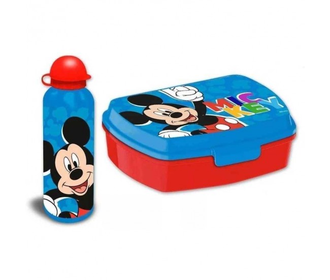 Set cutie sandwich si recipient lichide aluminiu 500ml Mickey Play SunCity EWA30007MK