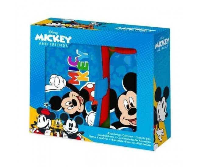 Set cutie sandwich si recipient lichide aluminiu 500ml Mickey Play SunCity EWA30007MK