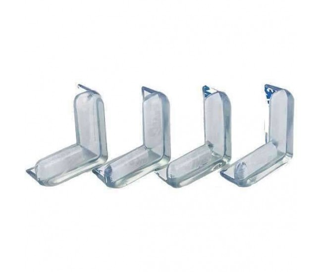 Set 4 aparatori din silicon pentru colturi 4x4x1.5 cm Ikonka IK6821