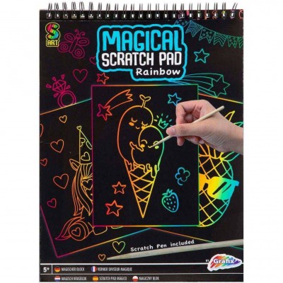 Caiet A4 Fise Razuibile Magical Scratch Pad Grafix GR220009