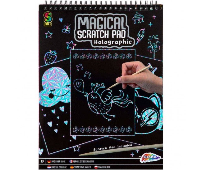 Caiet A4 Fise Razuibile Magical Scratch Pad Grafix GR220009