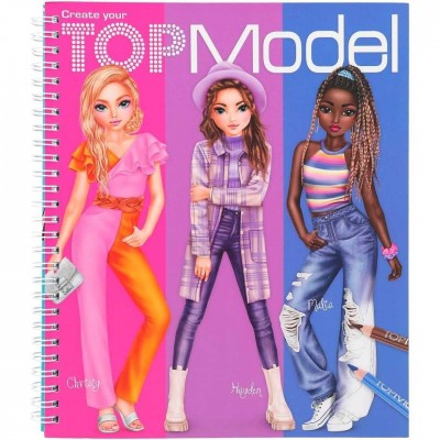 Carte de colorat Create Your TOPModel Christy Hayden and Malia Depesche PT12447