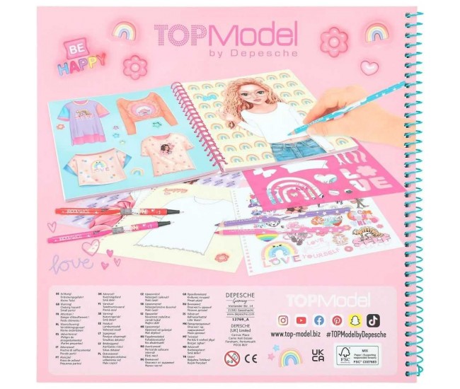 Carte de colorat TOPModel T-Shirt Talita Designer Depesche PT12769
