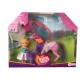 Set calut cu aripi Dream Horse cu sclipici si papusa