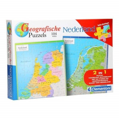 Puzzle geografic Netherland 104 piese 2 in 1