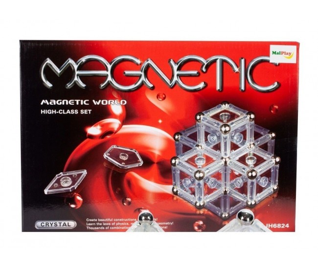 Set de constructie MalPlay Magnetic Crystal 84 piese