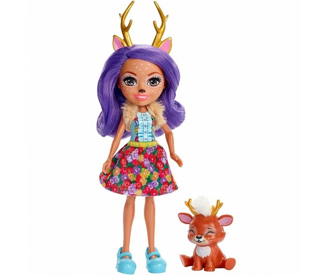 Papusa Enchantimals by Mattel Danessa Deer cu figurina ren