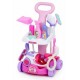 Set pentru curatenie de jucarie MalPlay cu aspirator si accesorii Sweet Home, Roz