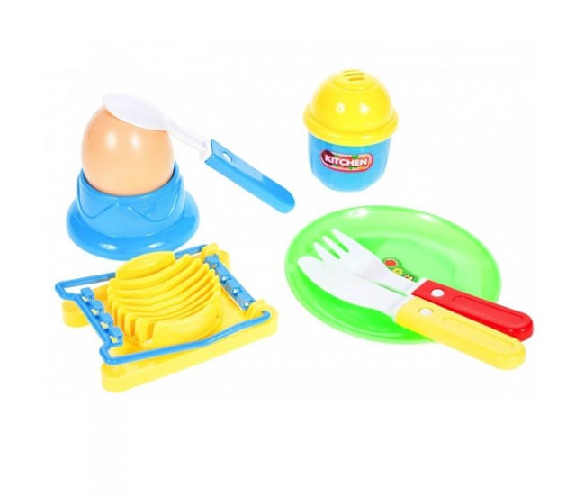 Set de gatit MalPlay cu ustensile si alimente 19 piese