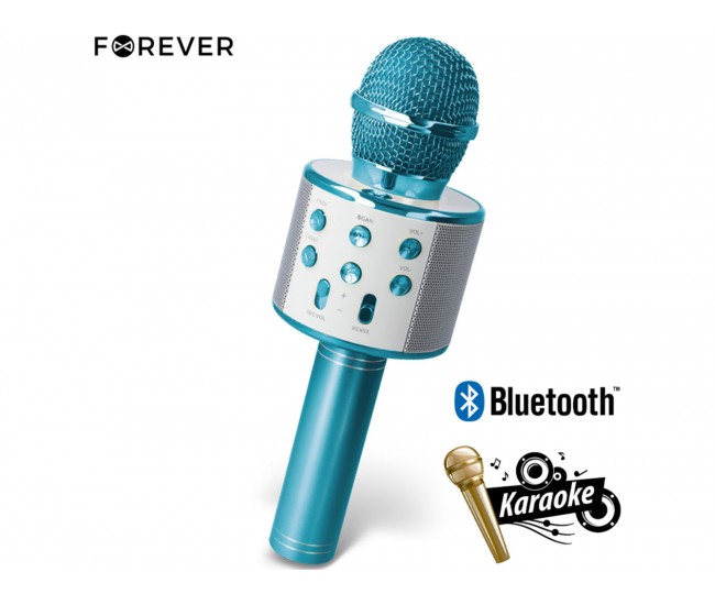 Microfon wireless pentru karaoke MalPlay,bleu