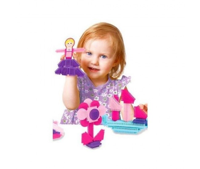 Set de construit BLOKO Tepi 52 piese cu doua figurine, printesa si rege