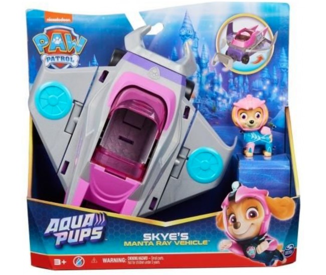 Vehicul Patrula Catelusilor Aqua Pups cu figurina Skye