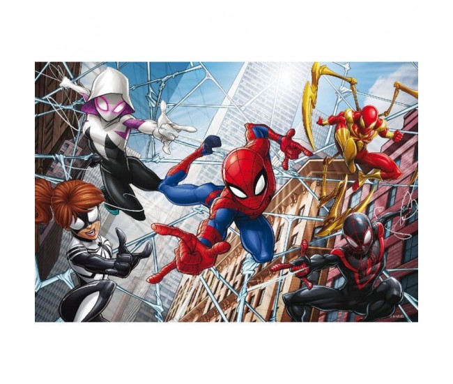 Puzzle de colorat - Aventurile lui Spiderman (60 de piese)