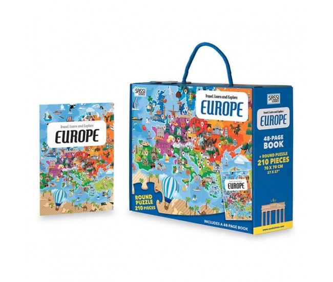 Cunoaste si exploreaza - Puzzle Europa (210 piese)