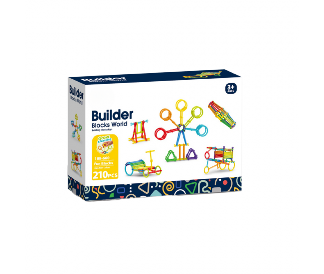 Set de constructie STEAM - Micutul inginer (210 piese)