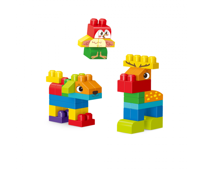 Set de constructie STEAM - Animalute haioase (44 piese)