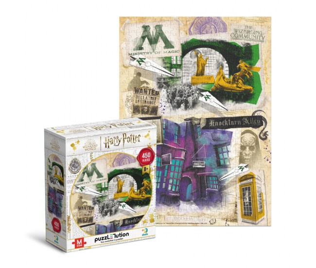 Puzzle Harry Potter - Ministerul Magiei & Aleea Nocturn (450 piese)