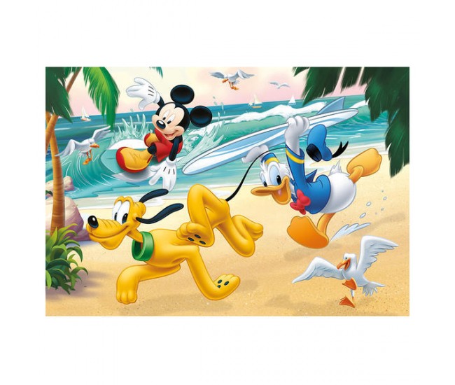 Puzzle 2 in 1 - Mickey campionul (2 x 77 piese)