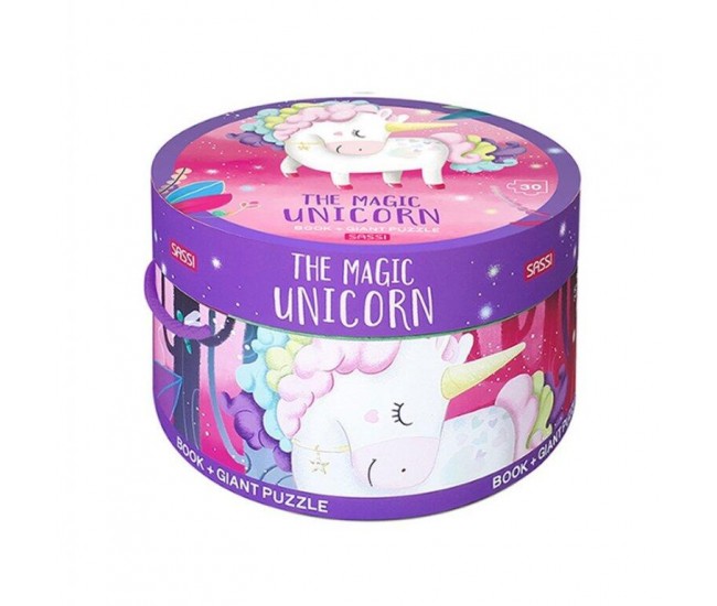 Puzzle (30 piese) cu carte - Unicorn