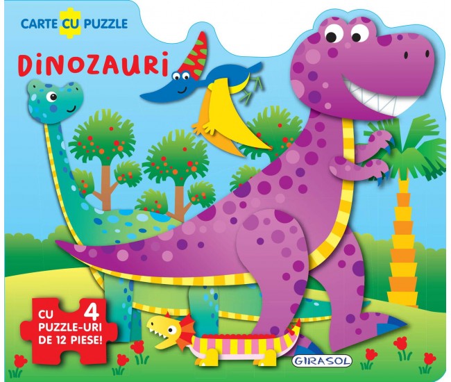 Carte cu puzzle - Dinozauri