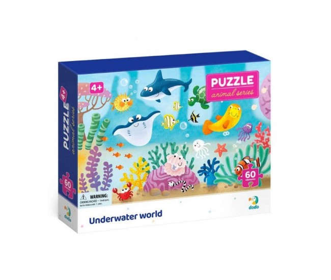 Puzzle - Distractie cu animalute marine ( 60 piese)