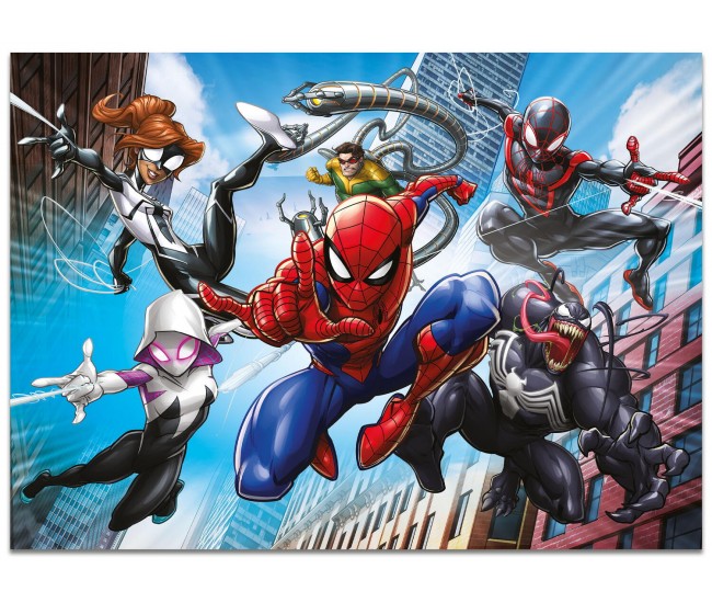 Puzzle de colorat maxi  - Spiderman (4 x 48 de piese)