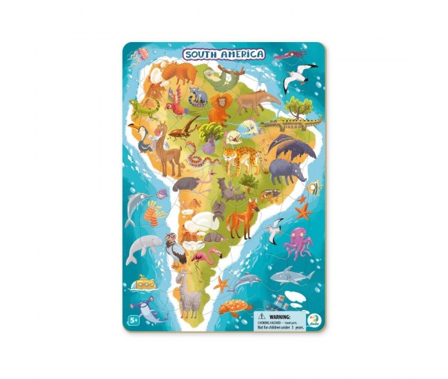 Puzzle cu rama - America de Sud (53 piese)