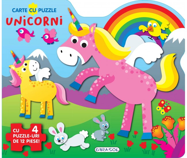 Carte cu puzzle - Unicorni