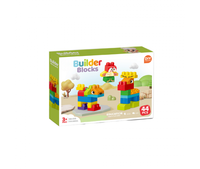 Set de constructie STEAM - Animalute haioase (44 piese)