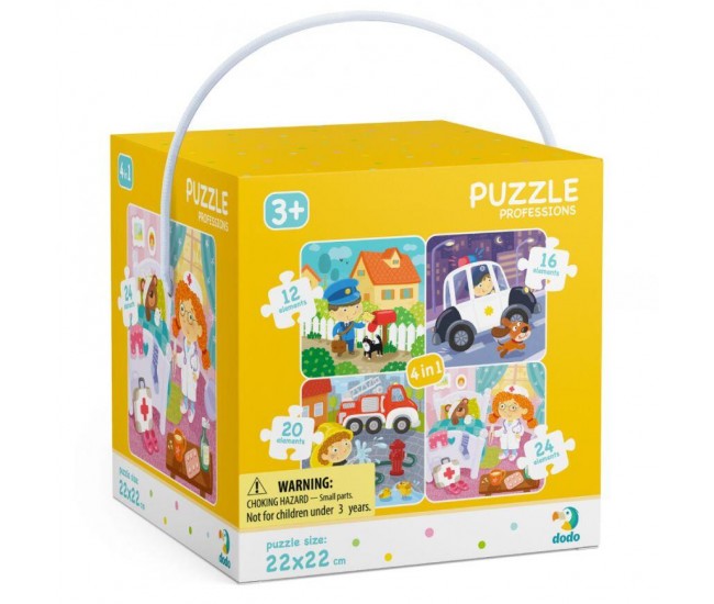 Puzzle 4 in 1 - Meserii (12, 16, 20, 24 piese)