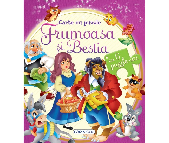 Carte cu puzzle - Frumoasa si Bestia