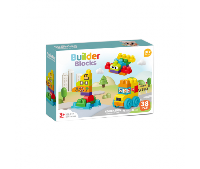 Set de constructie STEAM - Vehicule (38 piese)