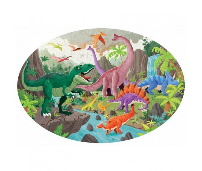 Cunoaste, invata si exploreaza -  Puzzle Dinozauri (205 piese)