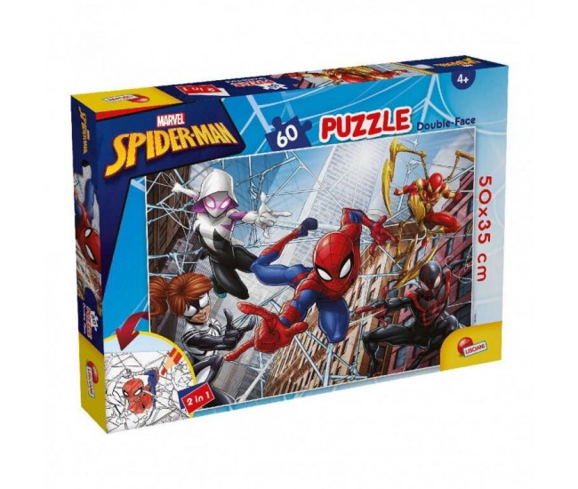 Puzzle de colorat - Aventurile lui Spiderman (60 de piese)