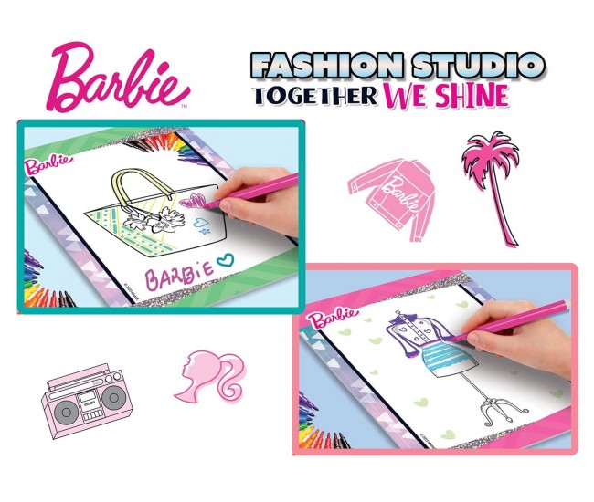 Set de colorat cu activitati Barbie - Fashion Studio