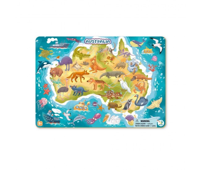 Puzzle cu rama - Australia (53 piese)