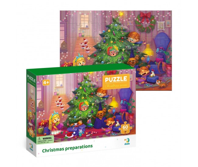 Puzzle - Pregatiri de Craciun (60 piese)