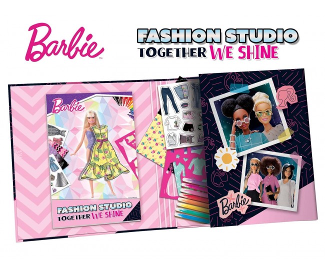 Set de colorat cu activitati Barbie - Fashion Studio