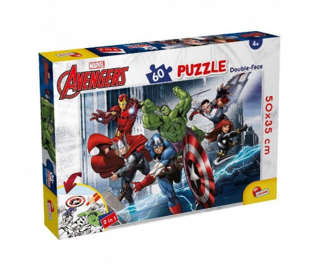 Puzzle de colorat - Avengers (60 de piese)