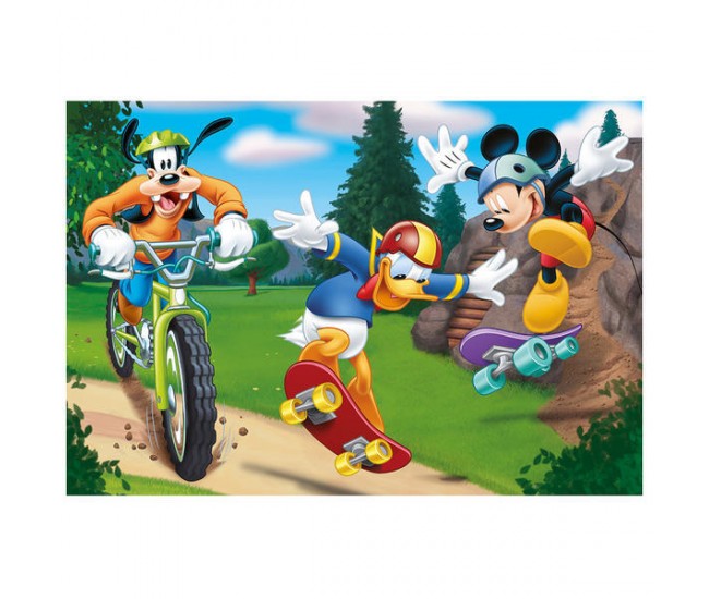 Puzzle 2 in 1 - Mickey campionul (2 x 77 piese)