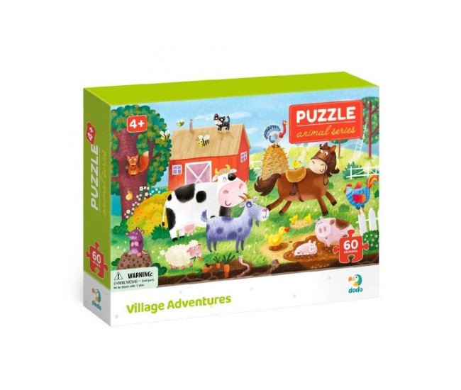 Puzzle - Peripetii la ferma (60 piese)