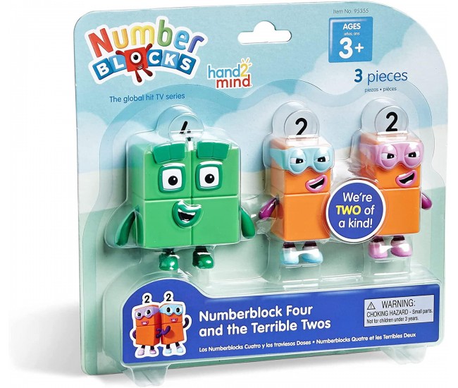 Set figurine Numberblocks - Patru & Teribilii Doi