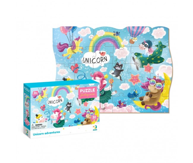 Puzzle - Aventurile magice ale unicornilor (30 piese)