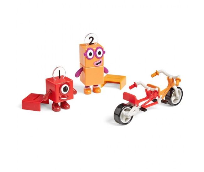 Set figurine Numberblocks - Aventuri pe bicicleta cu Unu & Doi