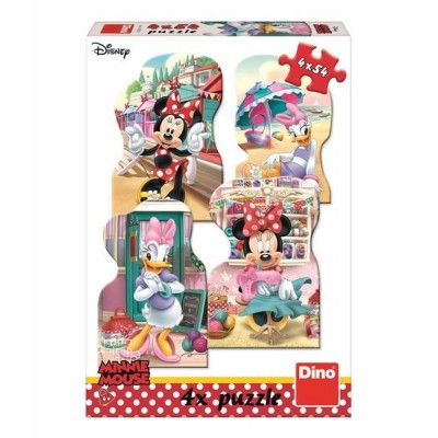 Puzzle 4 in 1 - Minnie si Daisy in vacanta (4 x 54 piese)