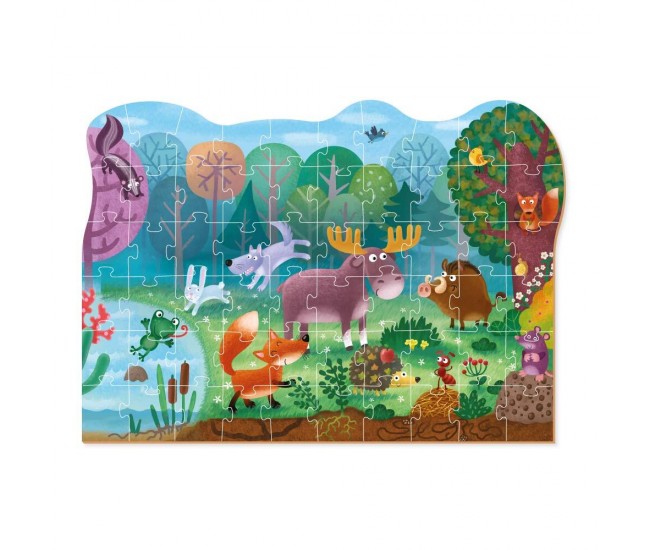 Puzzle - Minunatele animalute din padure (60 piese)